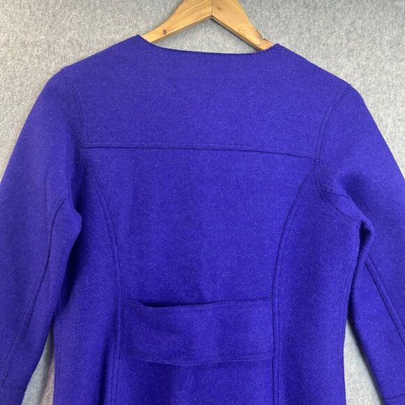 Womens Beyond Threads Small (?) Alpaca Wool Blue Purple Button Front Jacket Coat - Picture 9 of 15